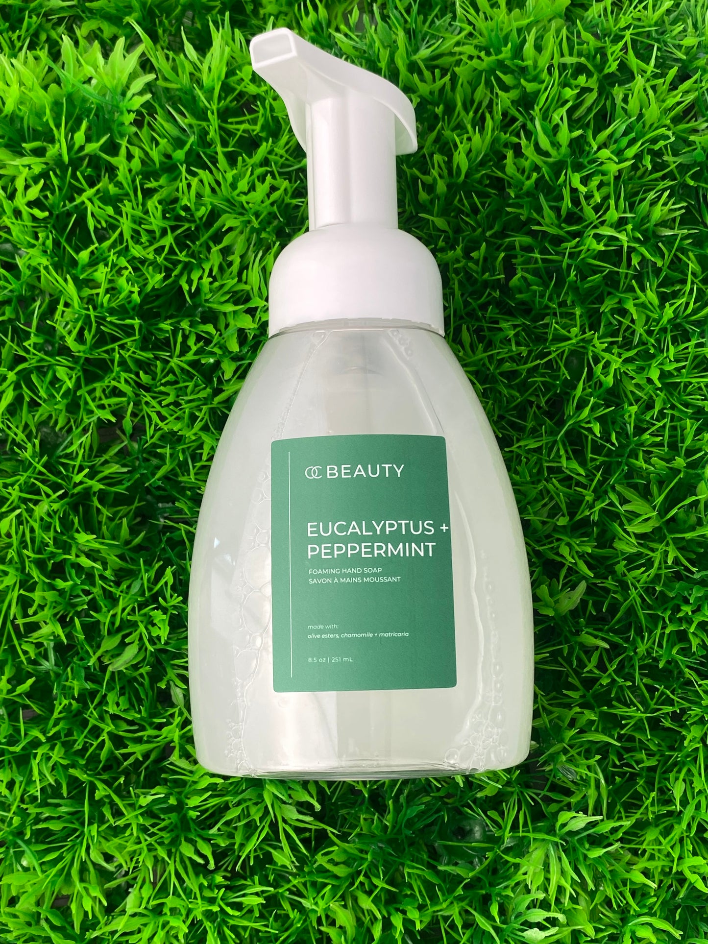 Savon liquide moussant à l'eucalyptus et à la menthe poivrée