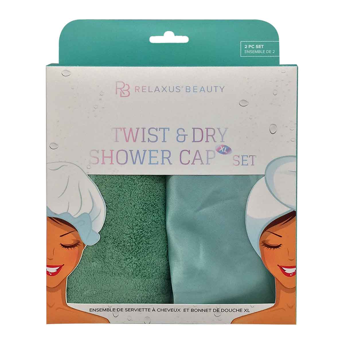 Ensemble serviette et bonnet de douche Twist & Dry
