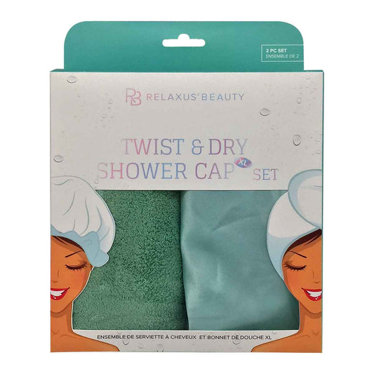 Ensemble serviette et bonnet de douche Twist & Dry