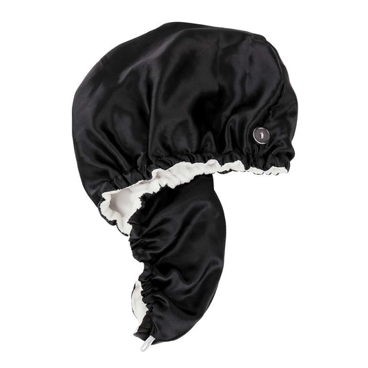 Serviette et enveloppement en satin Twist & Dry pour cheveux
