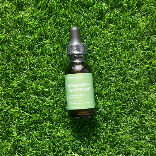 Huile capillaire au romarin et à la menthe poivrée