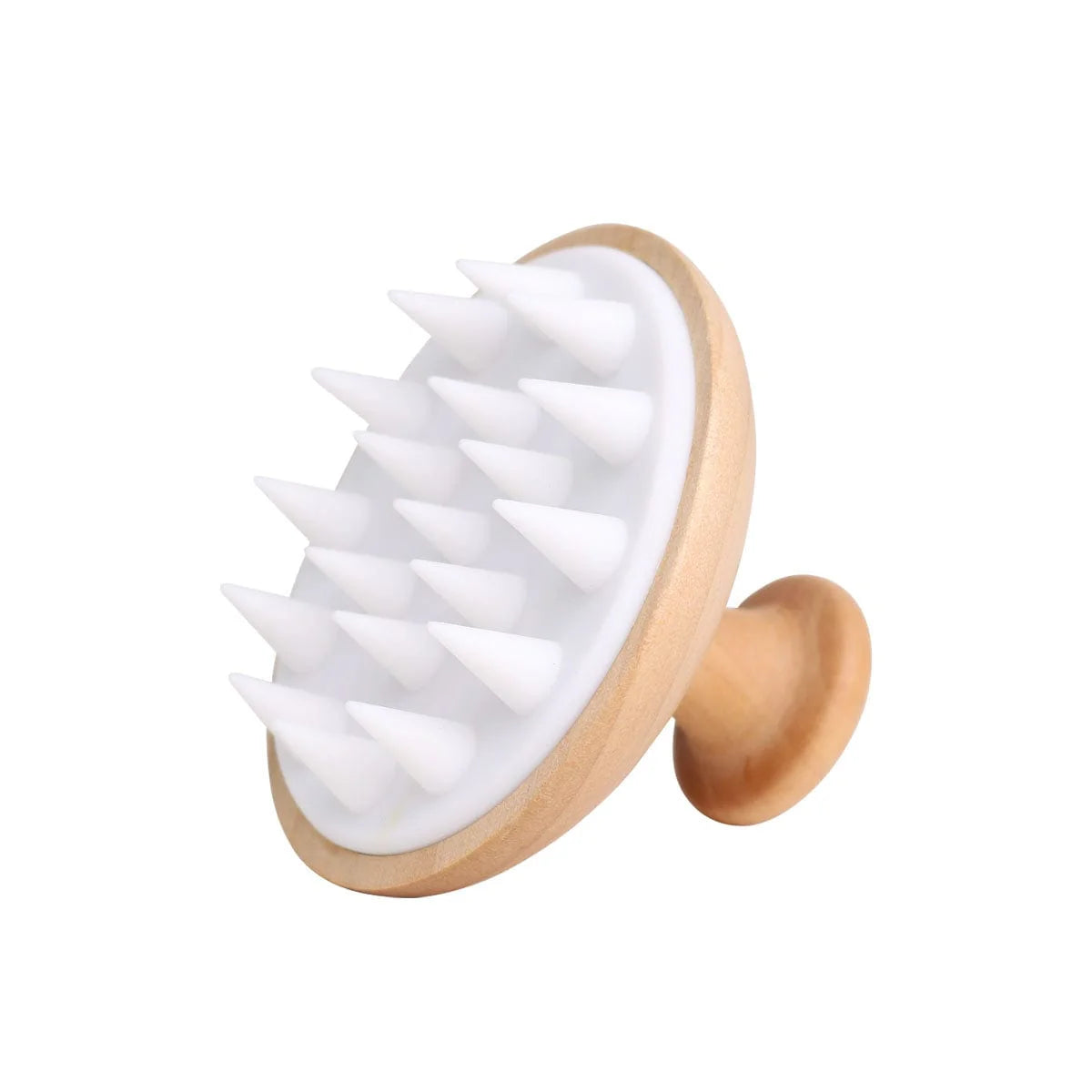 Brosse de massage du cuir chevelu en bambou