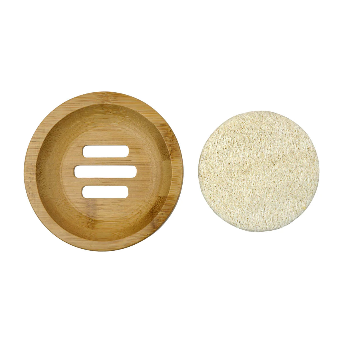 Porte-savon rond en bambou