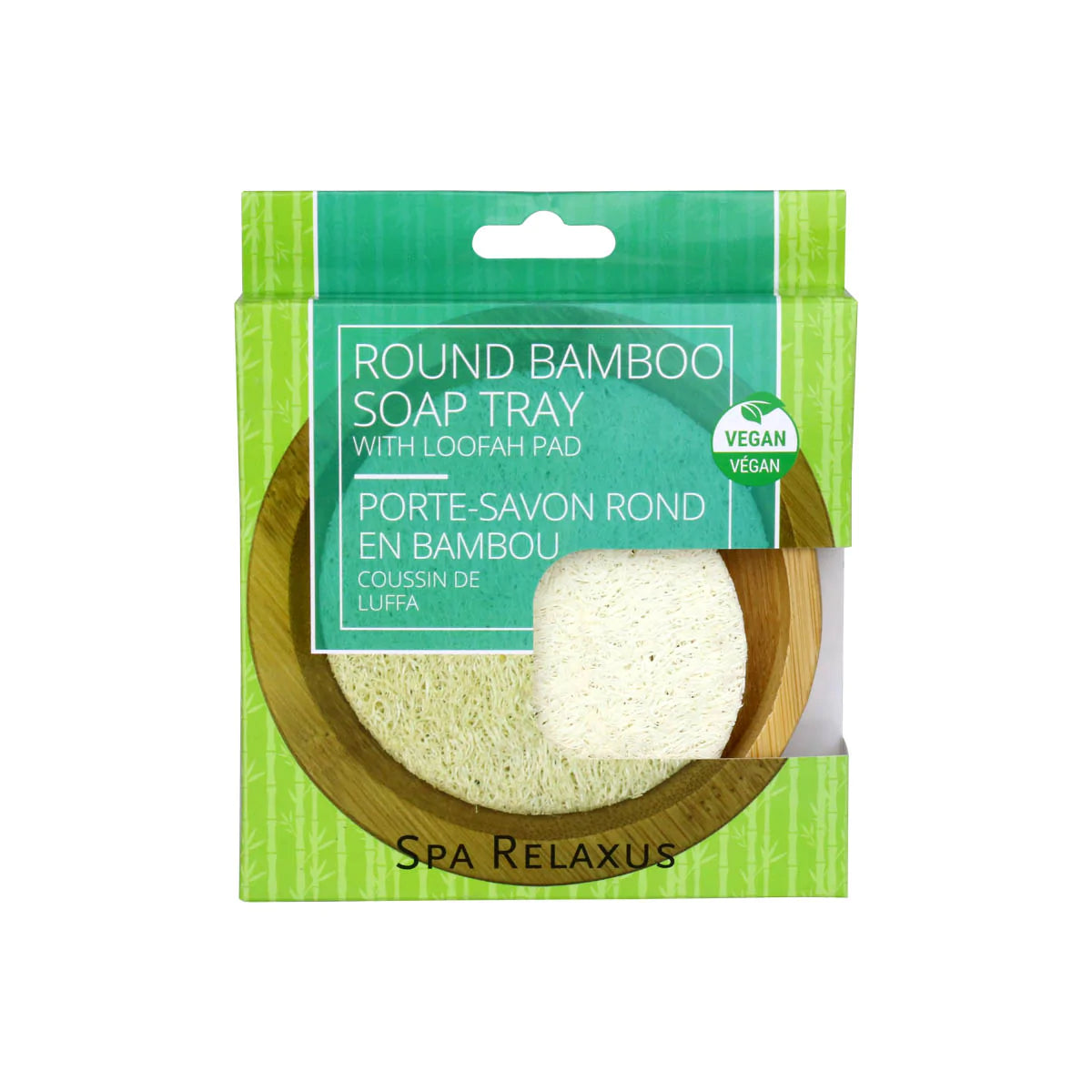 Porte-savon rond en bambou